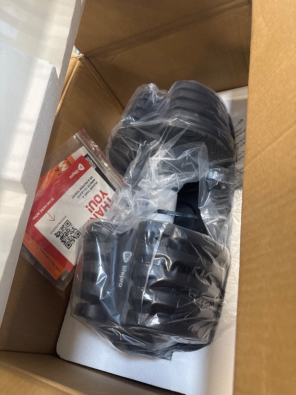 Photo 1 of ** NEW** Lifepro Adjustable Dumbbells - 15Lb 25Lb 43Lb 55Lb 90Lb 6in1 Dumbbells Adjustable Weight, Compact Quick Adjustable Dumbbells set/ single for Full Body Exercise & Fitness Home Gym