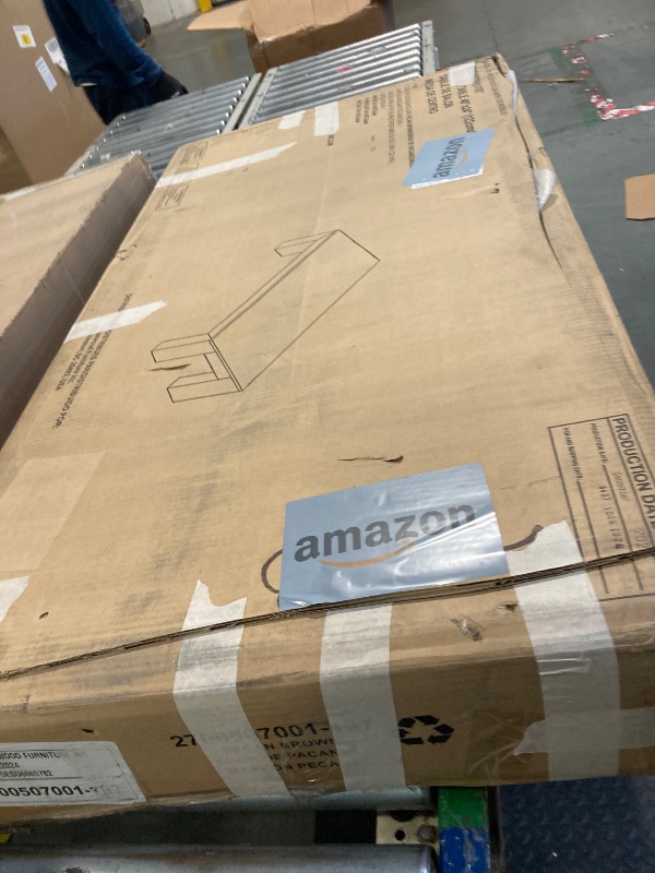 Photo 1 of ** USED/INCLUDED MANUAL AND HARDWARE   ** Plank+Beam Modern Rectangular Coffee Table, 48", Medium Sized Coffee Table, Center Tables for Small Spaces, Living Space Medium Tea Table, Pecan Wirebrush