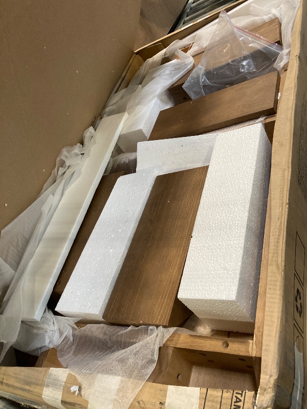 Photo 1 of ** USED/INCLUDED MANUAL AND HARDWARE   ** Plank+Beam Modern Rectangular Coffee Table, 48", Medium Sized Coffee Table, Center Tables for Small Spaces, Living Space Medium Tea Table, Pecan Wirebrush