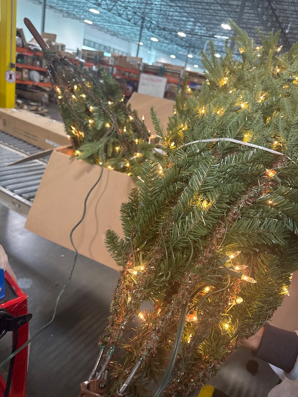 Photo 1 of ** BRAND NEW ITEM / FUNCTIONAL TESTED** National Tree Company Pre-Lit 'Feel Real' Artificial Full Christmas Tree, Green, Frasier Grande, White Lights, Includes Stand, 7.5 Feet