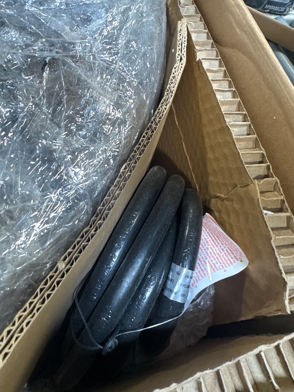 Photo 1 of ** BRAND NEW ITEM ** Teamson Home 28 in. Outdoor Round Propane Gas Smokeless Fire Pit with Sturdy Faux Stacked Stone Base, Quick Ignition and Weather-Resistant PVC Cover, Gray