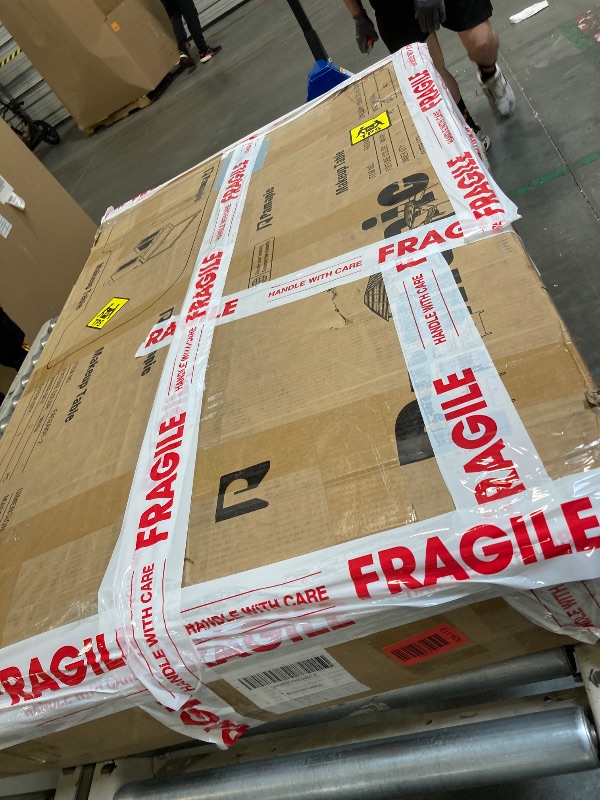 Photo 1 of ** BRAND NEW ITEM / FUNCTIONAL TESTED** Pamapic Makeup Vanity with Lighted Mirror, Glass Top Vanity Desk with Power Outlet, 3-Drawer White Vanity, Makeup Table with Adjustable 3 Color Modes