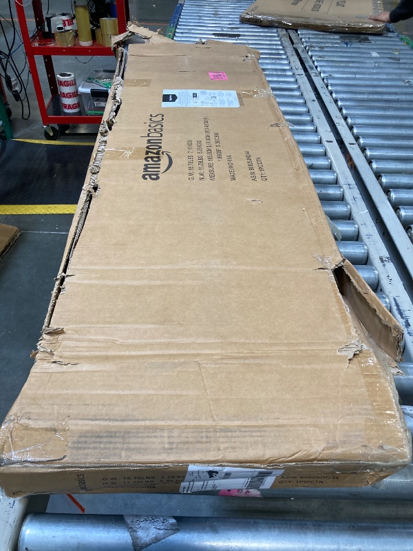 Photo 1 of ** BRAND NEW ITEM **Amazon Basics Ironing Board Medium 122x38 cm with Iron Rest H Shape, Black, Floral