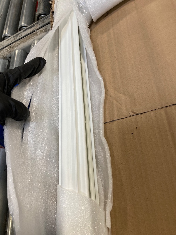 Photo 1 of ** MISSING SCREWS ** DoubleFill 1 Pcs 22 x 64 Inch Entry Door Frame Only Replacement Kit for 1" Glass (Glass Not Included), 1 Lite Exterior Front Door Window Frame Replacement (Rectangle)