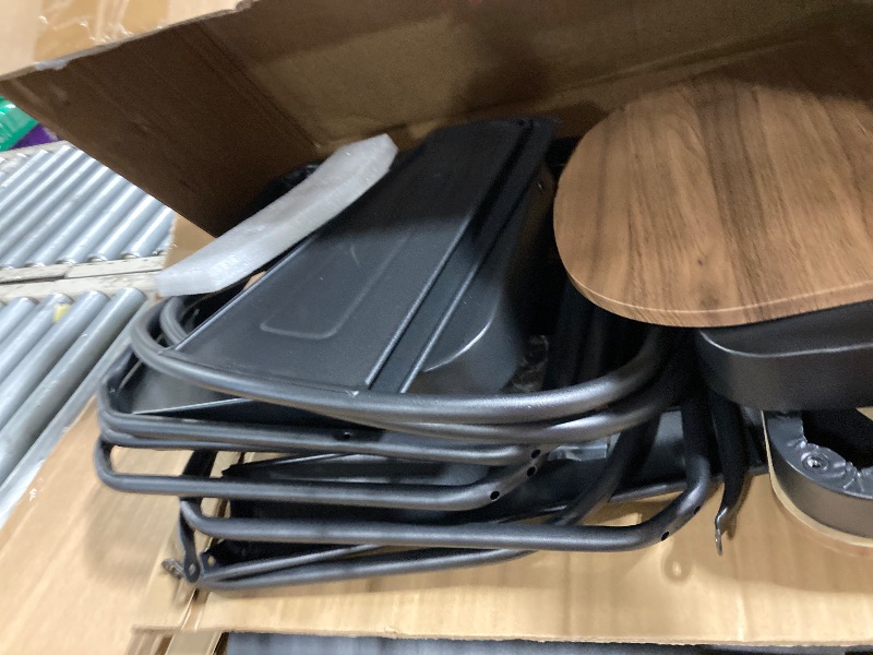 Photo 1 of ** VERY USED ** Andeworld Metal Bar Stools Set of 4, 30 inch Bar Height Barstools with Backs Farmhouse Modern High Back Bar Stools with Larger Seat Kitchen Dining Bar Chairs,Matte Black