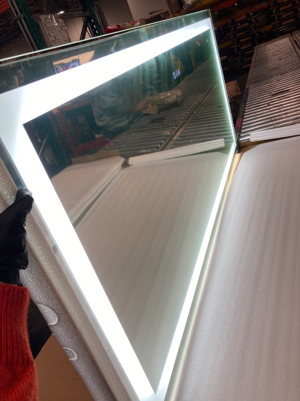 Photo 1 of ** NEW/ FUNCTIONAL TESTED** LOAAO 60X28 LED Bathroom Mirror with Lights, Anti-Fog, Dimmable, Backlit + Front Lit, Lighted Bathroom Vanity Mirror for Wall, Memory Function, Tempered Glass, ETL Listed