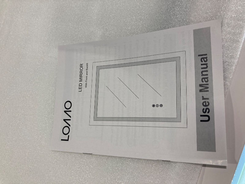 Photo 1 of ** NEW/ FUNCTIONAL TESTED** LOAAO 60X28 LED Bathroom Mirror with Lights, Anti-Fog, Dimmable, Backlit + Front Lit, Lighted Bathroom Vanity Mirror for Wall, Memory Function, Tempered Glass, ETL Listed