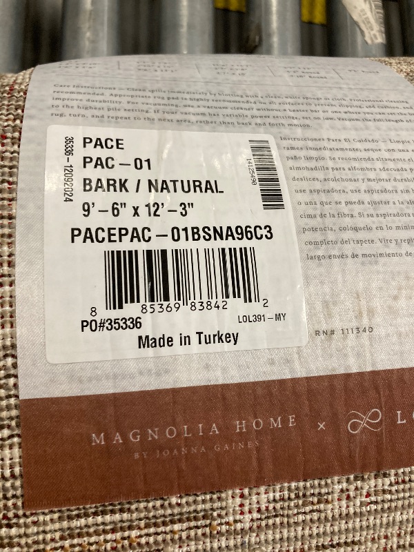 Photo 1 of ** USED / DIRTY ** Loloi Magnolia Home by Joanna Gaines Pace Collection PAC-01 Bark/Natural 9'-6" x 12'-3" Area Rug