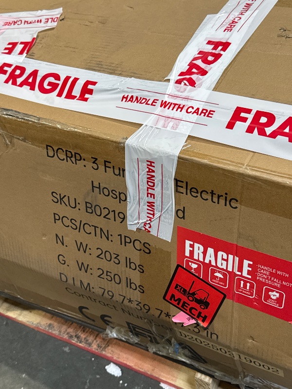 Photo 1 of ** NEW ** Real Relax Premium 3 Function Full Electric Hospital Bed (with Mattress & IV Pole), Premium Medical Hospital Beds, with Locking Casters, Motor.