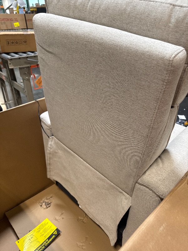 Photo 1 of ** NEW/ TESTED FUNCTIONAL ** NAMESAKE Willa Plus Electric Power Recliner Chair with Headrest & USB Ports - Water & Stain Resistant Nursery Glider Rocking Chair for Nursing - GREENGUARD Gold Certified 270° Swivel Glider Recliner