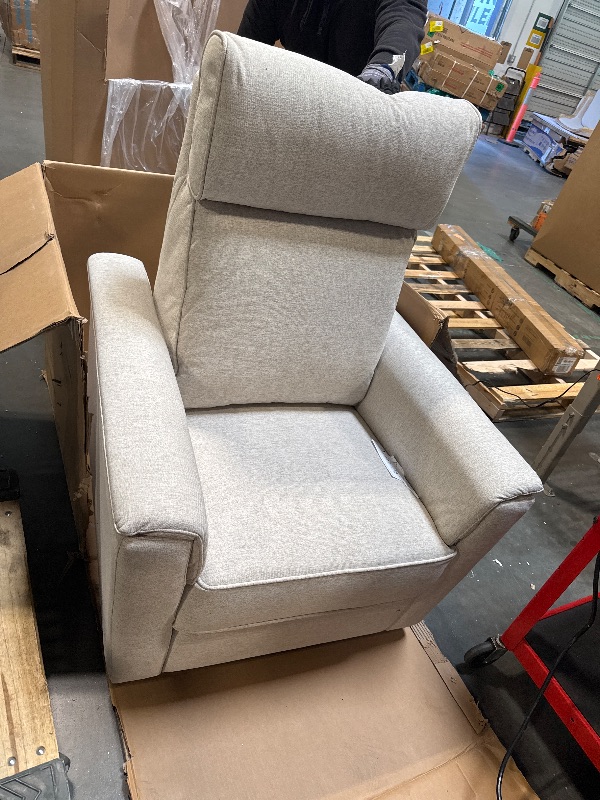 Photo 1 of ** NEW/ TESTED FUNCTIONAL ** NAMESAKE Willa Plus Electric Power Recliner Chair with Headrest & USB Ports - Water & Stain Resistant Nursery Glider Rocking Chair for Nursing - GREENGUARD Gold Certified 270° Swivel Glider Recliner