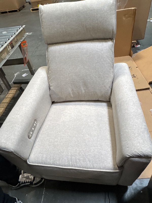 Photo 1 of ** NEW/ TESTED FUNCTIONAL ** NAMESAKE Willa Plus Electric Power Recliner Chair with Headrest & USB Ports - Water & Stain Resistant Nursery Glider Rocking Chair for Nursing - GREENGUARD Gold Certified 270° Swivel Glider Recliner