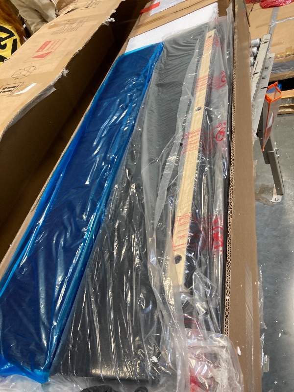 Photo 1 of ** NEW** Jocoevol Queen Size Floating Bed Frame with Ergonomic Hidden Storage Headboard and LED Lights, Visual Floating LED Bed Frame with Charing Station, Leather Upholstered Platform Bed, Heavy Duty, Black