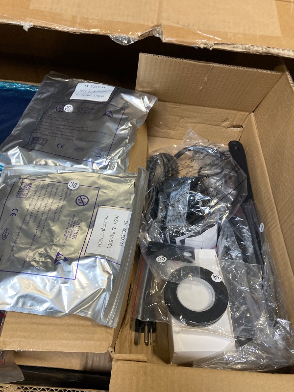 Photo 1 of ** NEW** Jocoevol Queen Size Floating Bed Frame with Ergonomic Hidden Storage Headboard and LED Lights, Visual Floating LED Bed Frame with Charing Station, Leather Upholstered Platform Bed, Heavy Duty, Black