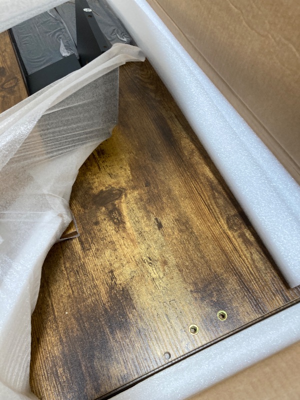 Photo 1 of ** NEW ** Agilestic L Shaped Electric Standing Desk with 2 Drawers, 63 Inch Ergonomic Adjustable Height Desk with Storage, Corner Desk Sit Stand up Computer Table for Work Office Home, Rustic Brown