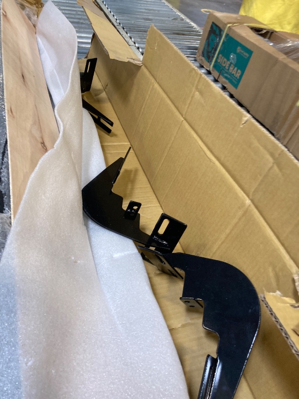 Photo 1 of ** USED** CrewCab Running Boards Side Steps Compatible with 2009-2018 Dodge Ram 1500, 2019-2024 1500 Classic, 2010-2024 Ram 2500 & 3500 CrewCab, Black Textured Aluminum Nerf Bars