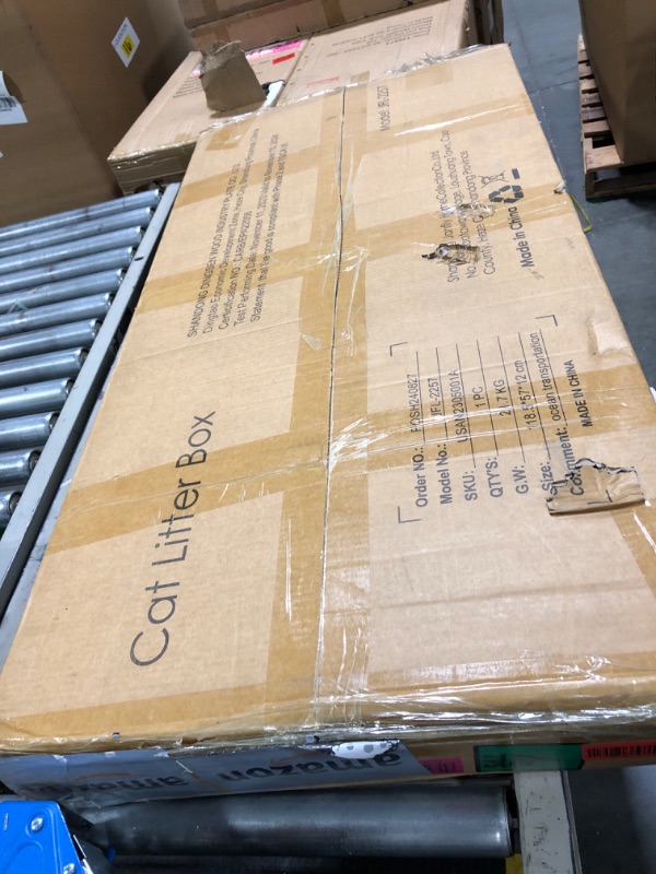 Photo 1 of ** MANUAL AND HARDWARE INCLUDED** JanflyHome Litter Box Enclosure for 2 Cats - 42.5" Double Hidden Cat Litter Box Cabinet with Scratching Pad Large Space Indoor Pet House Crate Furniture Modern, Wood