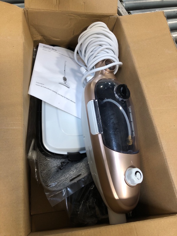 Photo 1 of ** VERY USED** Steam Mop - All-in-one Powerful Handheld Steam Cleaner Detachable Floor Steamer with 11 Accessories, MultiPurpose Steamer for Hardwood Floors, Clothes,Windows,Tiles,Carpet, Whole Home Use, Rose Gold