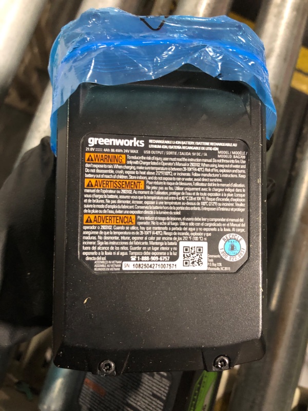 Photo 1 of ** VERY USED/ TESTED** Greenworks 48V (24V x 2) 17" Cordless (Push) Lawn Mower (125+ Compatible Tools), (2) 4.0Ah Batteries and Dual Port Rapid Charger Included