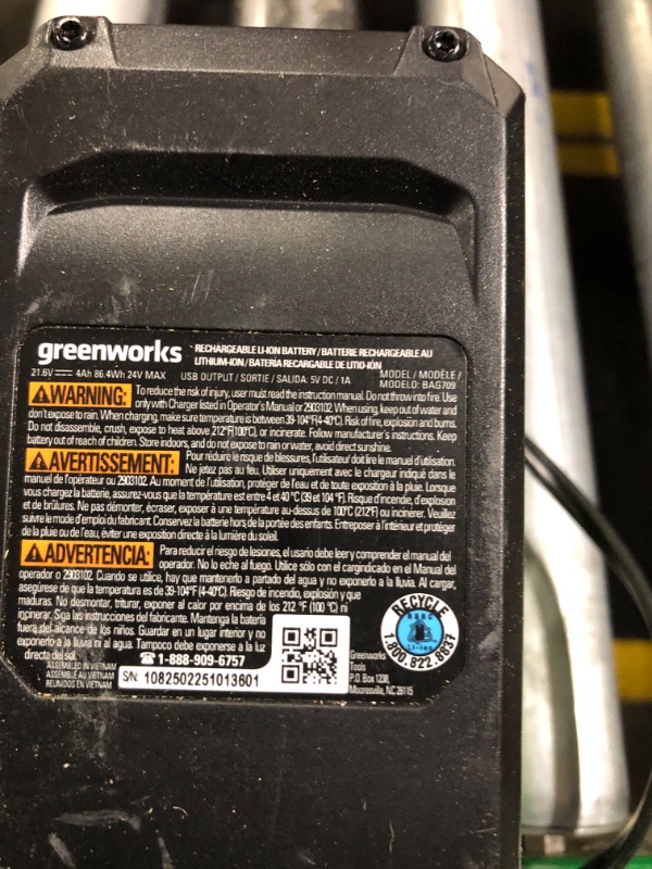 Photo 1 of ** VERY USED/ TESTED  INCLUDES ACCESSORIES: CHARGER AND TWO BATTERIES ** Greenworks 48V (24V x 2) 17" Cordless (Push) Lawn Mower (125+ Compatible Tools), (2) 4.0Ah Batteries and Dual Port Rapid Charger Included