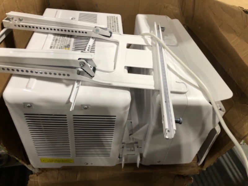 Photo 1 of ** VERY USED / TURN ON / MISSING CONTROL AND ACCESSORIES  ** Midea 8,000 BTU U Shaped Smart Inverter Window Air Conditioner - Cools 350 Sq Ft, Ultra Quiet with Open Window Flexibility - Alexa/Google Assistant Compatible - 37% Energy Savings, Remote (Updat