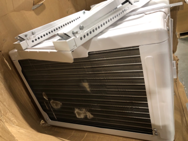 Photo 1 of ** VERY USED / TURN ON / MISSING CONTROL AND ACCESSORIES  ** Midea 8,000 BTU U Shaped Smart Inverter Window Air Conditioner - Cools 350 Sq Ft, Ultra Quiet with Open Window Flexibility - Alexa/Google Assistant Compatible - 37% Energy Savings, Remote (Updat