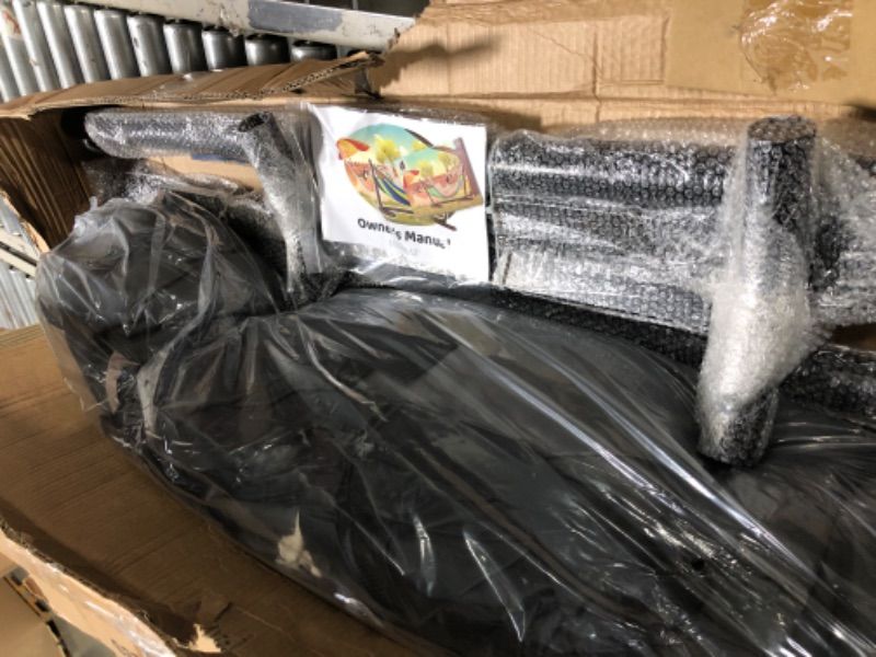 Photo 1 of ** BRAND NEW ITEM ** SUNCREAT Double Portable Hammock with Stand, 2 Person Hammock with Curved Spreader Bar, Balance Ropes Included, Dark Gray