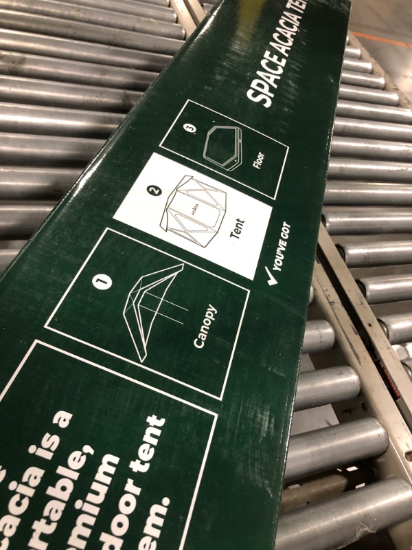 Photo 1 of ** FACTORY SEALED/ NO RETURNS ** ACACIA Space Camping Tent XL, 4-6 Person Large Family Tent with 6'10'' Height, 2 Doors, 8 Windows, Waterproof Pop Up Easy Setup Hub Tent with Rainfly, Footprint for Car Camping, Glamping, Moonstone