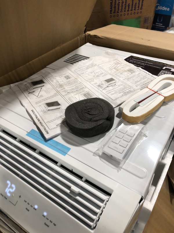 Photo 1 of ** USEDF/ TURN ON INCLUDES ACCESSORIES, CONTROL AND MANUAL ** GE Profile ClearView Inverter Window Air Conditioner Unit, 10,300 BTU, U-Shaped Adjustable Depth, Energy Efficient Cooling up to 450 sq ft., Ultra Quiet, SMART Home Capable, Includes Remote, Wh