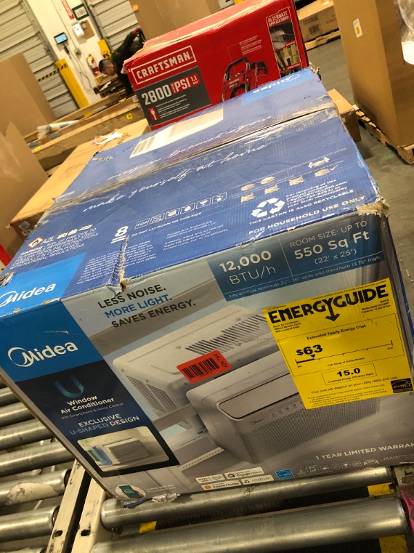 Photo 1 of ** NEW  TESTED FUNCTIONAL / INCLUDES MANUAL AND ALL ACCESSORIES ** FUMidea 12,000 BTU U Shaped Smart Inverter Window Air Conditioner - Cools 550 Sq Ft, Ultra Quiet with Open Window Flexibility - Alexa/Google Assistant Compatible - 35% Energy Savings, Remo