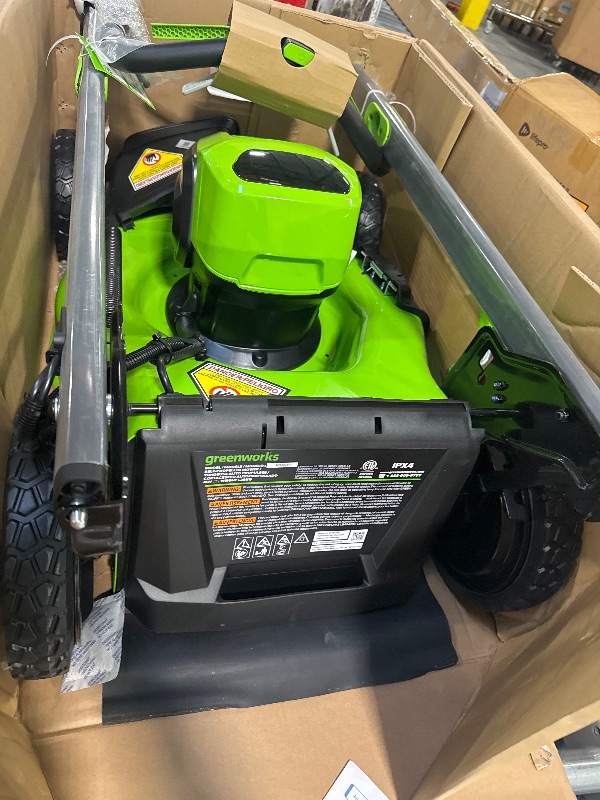 Photo 1 of ** BRAND NEW ITEM / MISSING BATTERY AND CHARGER ** Greenworks 40V 21" Brushless Cordless (Self-Propelled) Lawn Mower (LED Headlight + Aluminum Handles)