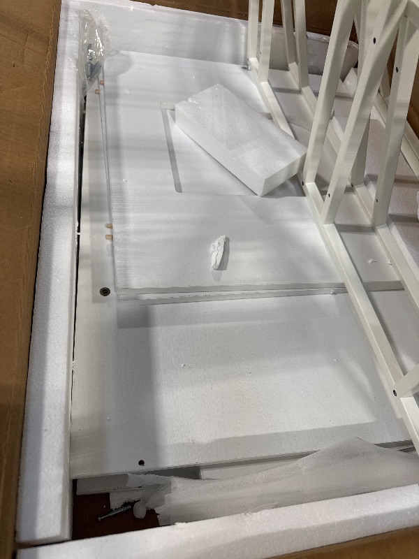 Photo 1 of ** USED** Feandrea Cat Litter Box Enclosure, Hidden Litter Box Furniture with 2 Storage Shelves, 2 Hooks, Spacious for Large Cats, Indoor Cat House, Snow White UPCL009W01