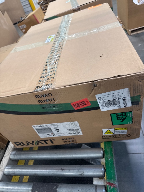 Photo 1 of ** BRAND NEW IITEM ** Ruvati 33 x 22 inch Workstation Drop-in Topmount Kitchen Sink 16 Gauge Stainless Steel Single Bowl - RVH8003