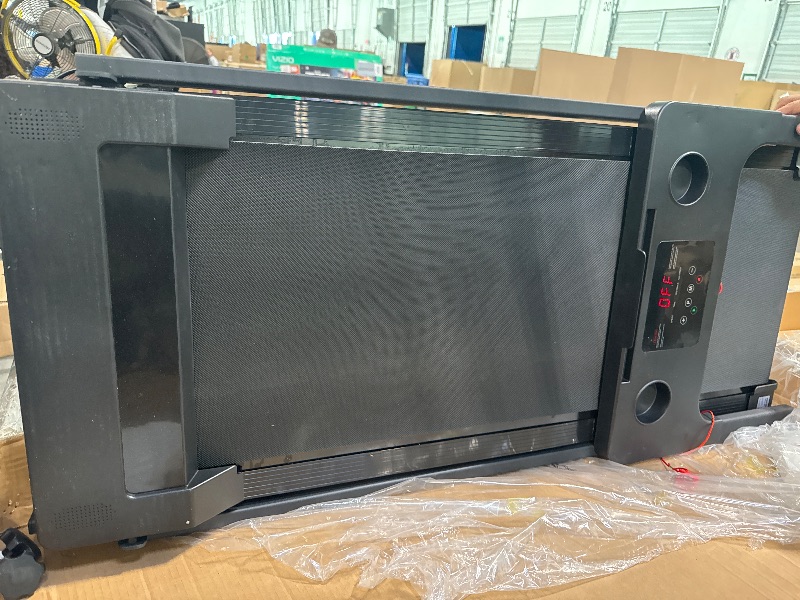 Photo 1 of ***  VERY USED/ TESTED FUNCTIONAL ** Portable Treadmill with Incline, 3.0HP Walking Pad with Handle Bar, 3-in-1 Foldable Electric Treadmill for Home Office Small Space with Quiet Brushless, 300 LBS Capacity