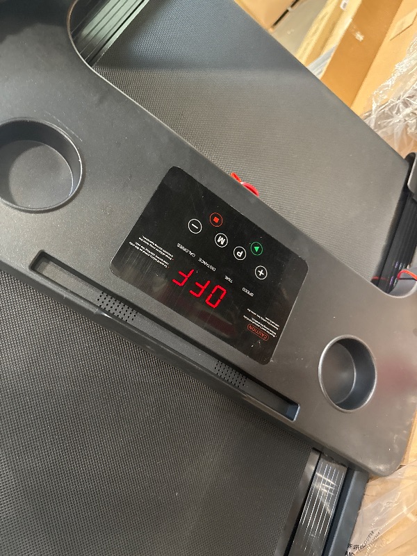 Photo 1 of ***  VERY USED/ TESTED FUNCTIONAL ** Portable Treadmill with Incline, 3.0HP Walking Pad with Handle Bar, 3-in-1 Foldable Electric Treadmill for Home Office Small Space with Quiet Brushless, 300 LBS Capacity