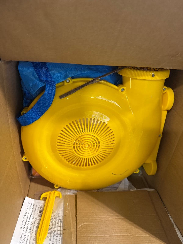 Photo 1 of ** USED/ BLOWER AND ACCESORIES INCLUDED** WELLFUNTIME Inflatable Water Double Slides Park, Bounce House with Arched Water Gun Spray, Jumping Castle with Air Blower