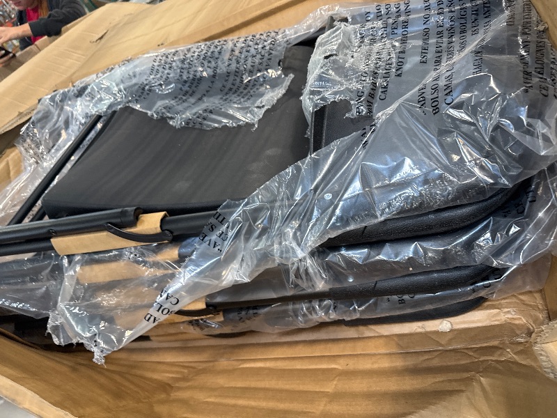 Photo 1 of ** BRAND NEW ITEM** Amazon Basics Sturdy Foldable Plastic Chair, Portable, 350-Pound Capacity, Black, 6-Pack