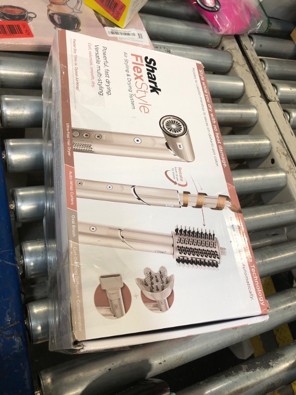 Photo 1 of ** USED/ TESTED FUNCTIONAL** Shark HD435 FlexStyle Air Styling & Drying System, Powerful Hair Blow Dryer & Multi-Styler with Auto-Wrap Curlers, Curl-Defining Diffuser, Oval Brush, & Concentrator Attachment, Stone