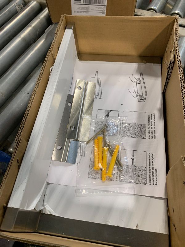 Photo 1 of *****ONLY ONE****** SWOTCATER Stainless Steel Wall Shelf 8.6"x16" 50LB, 2 Packs L-Shaped Commercial Wall Mount Floating Shelving for Kitchen, Restaurant, Home