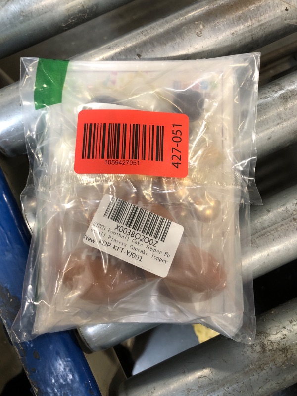 Photo 1 of ** MISSING PIECES **KDPATFAV 21PCS Football Cake Topper Set 21 Pieces Including Acrylic Happy Birthday Topper Rugby Ball Players Cupcake Toppers Sports Theme Party Decorations for Birthday Game Day Baby Shower