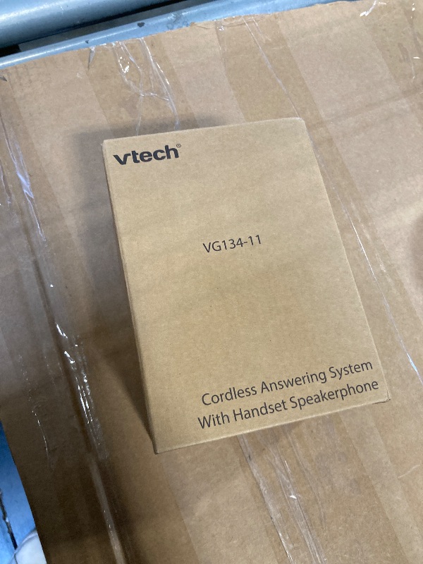 Photo 1 of [New] VTech VG134-11 DECT 6.0 Cordless Home Phone with Bluetooth Connection, Digital Answering Machine, Backlit Display,Full Duplex Speakerphone, Caller ID/Call Waiting,1000 ft Range (Black)