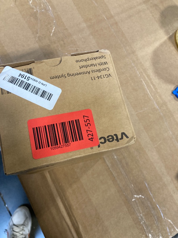 Photo 1 of [New] VTech VG134-11 DECT 6.0 Cordless Home Phone with Bluetooth Connection, Digital Answering Machine, Backlit Display,Full Duplex Speakerphone, Caller ID/Call Waiting,1000 ft Range (Black)