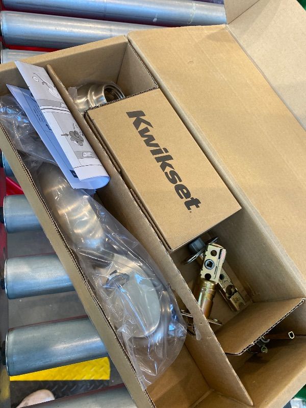 Photo 1 of *Missing Parts*
Kwikset Dakota Front Door Lock Handle and Deadbolt Set, Entry Handleset Exterior Only, Satin Nickel, Pick Resistant SmartKey Rekey Deadbolt Security, Interior Sold Separately