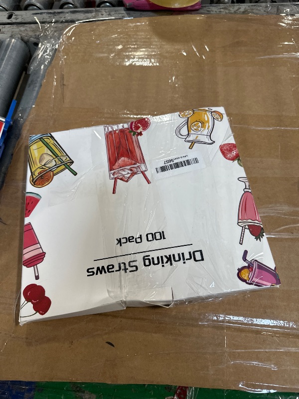 Photo 1 of [100 Pcs] Colorful Disposable Plastic Drinking Straws - 8.26" Long & 0.24" Diameter Cute Straws for Juice,Coffee,Milk,Cocktail, Ideal for Bachelorette Party, Birthday Party, Bridal Shower, Baby Shower