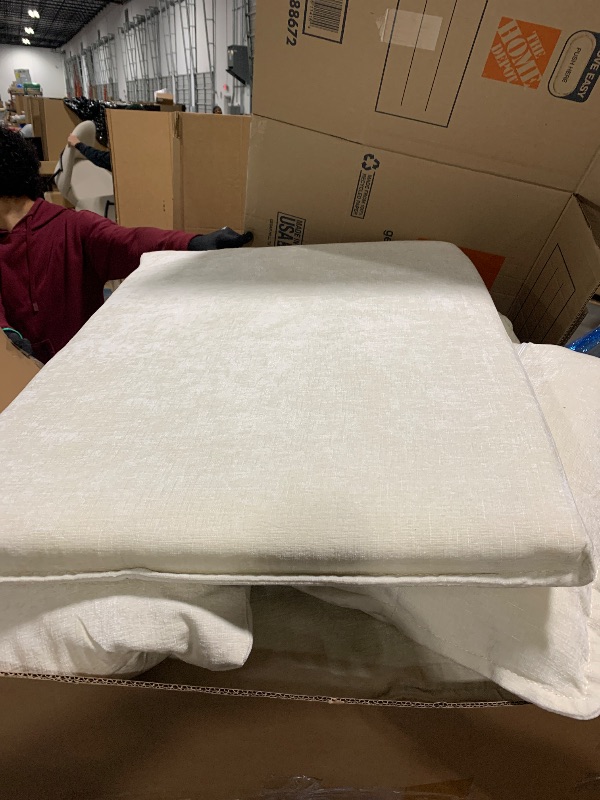 Photo 1 of ***2 BOXES***Vesgantti 108" Modular Sectional Sofa, Comfy Cloud Couch with Movable Ottoman Deep Seat Chenille L Shaped Modular Sofa, Sectional Couches for Living Room, Bedroom and Apartment, Beige