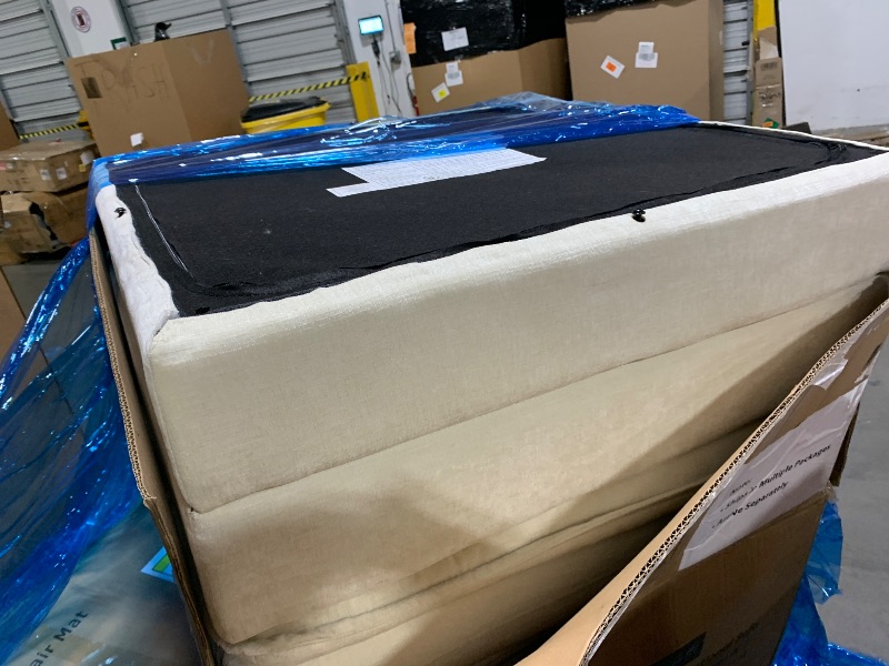 Photo 1 of ***2 BOXES***Vesgantti 108" Modular Sectional Sofa, Comfy Cloud Couch with Movable Ottoman Deep Seat Chenille L Shaped Modular Sofa, Sectional Couches for Living Room, Bedroom and Apartment, Beige