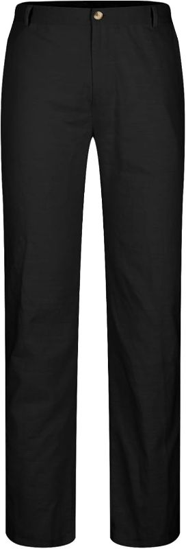 Photo 1 of  Dress Pants Gentleman Straight Fit Trousers Business Workwear Summer Linen Comfy Pants Casual Clothing Solid