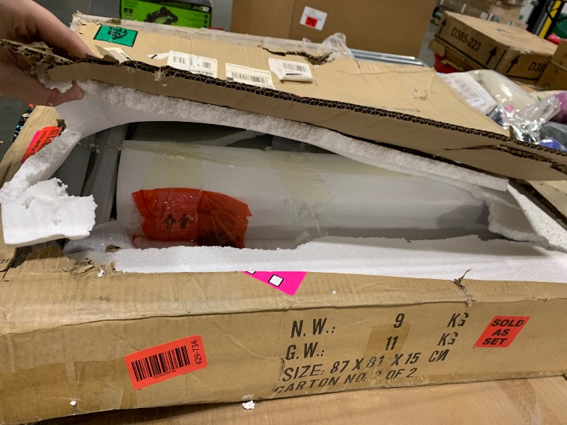 Photo 1 of **SET OF 2 BOXES ***Armen Living Fenton Dining Table Top Base, 63, Charcoal/Black