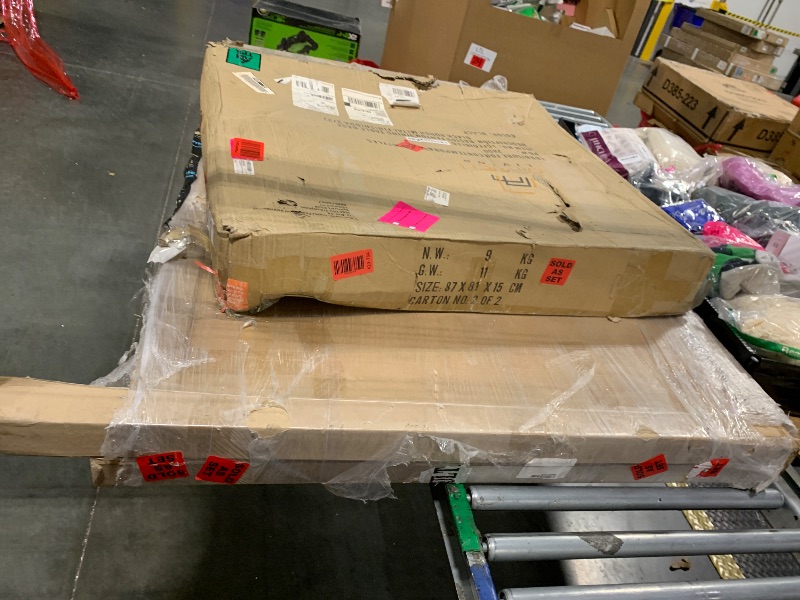 Photo 1 of **SET OF 2 BOXES ***Armen Living Fenton Dining Table Top Base, 63, Charcoal/Black