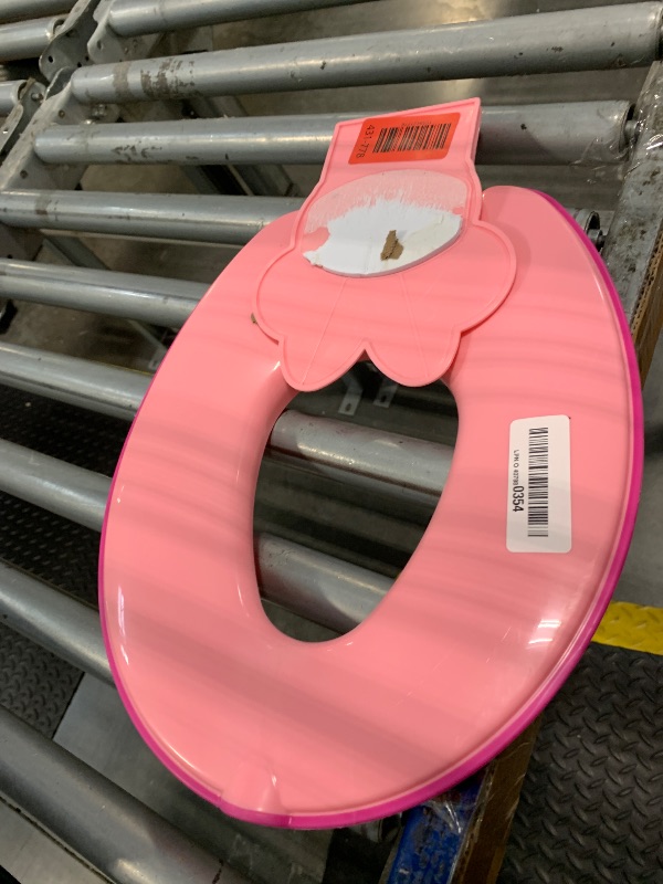 Photo 1 of ** MISSING STICKY PART **Bright Starts Disney Baby Minnie Mouse Flip & Sit Potty Training Seat, Attaches to Toilet Securely, Space Saving Design Fits Most Toilets
